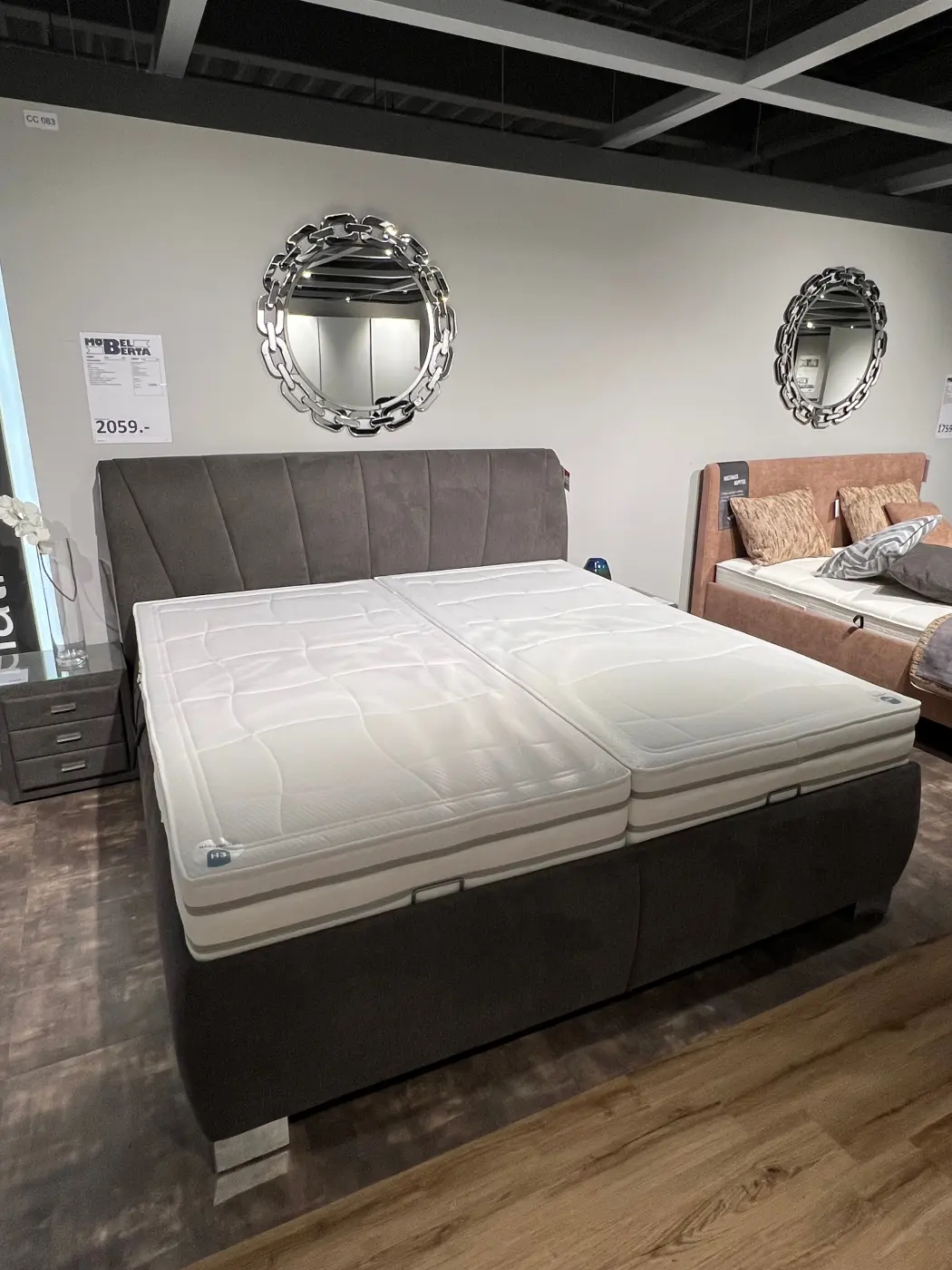 Oschmann  Polsterbett 523155 - OC-PB23155 motorisch verstellbar anthrazit LF ca. 200 x 200 cm