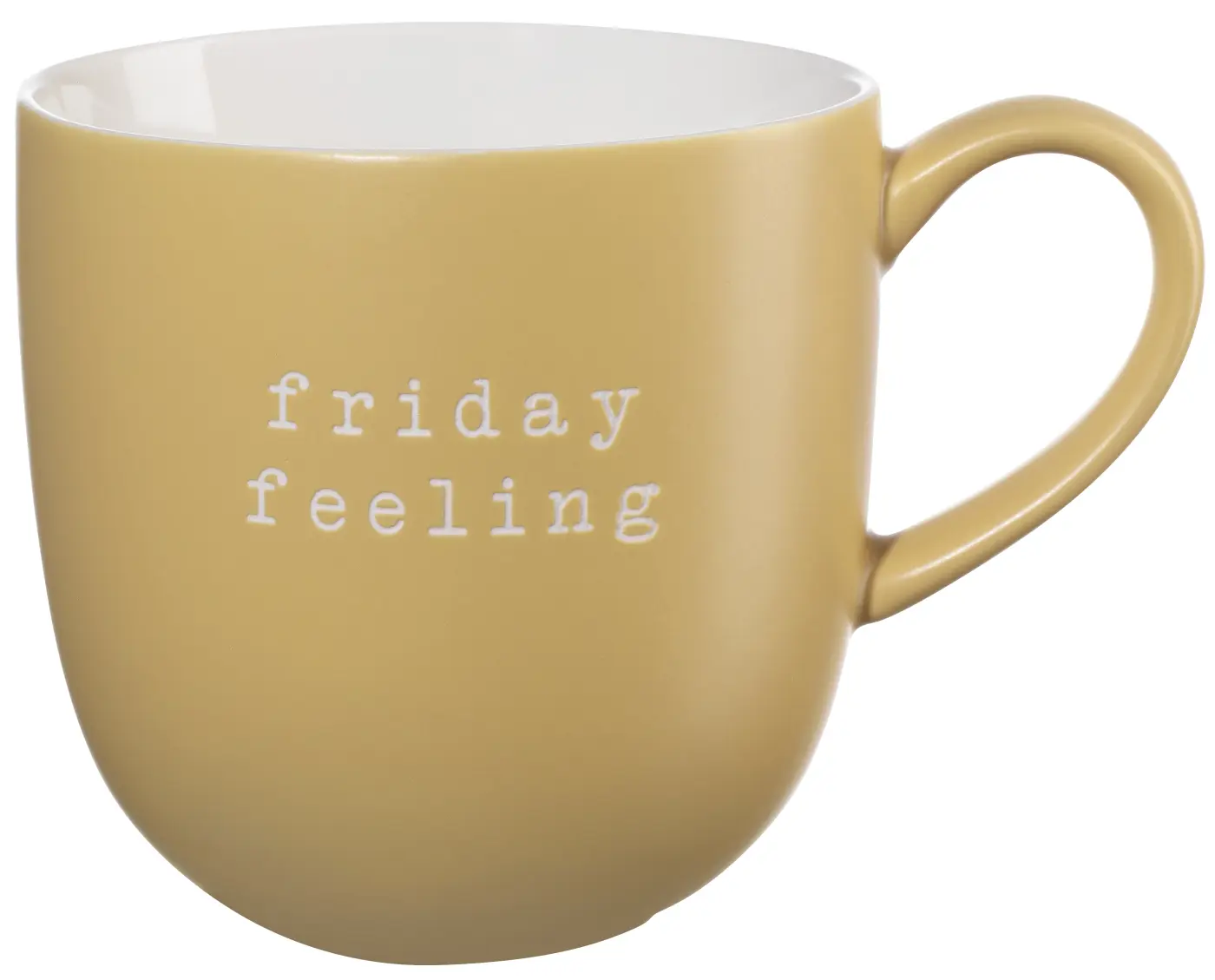 ASA Henkelbecher hey! friday feeling gelb 0,35 l