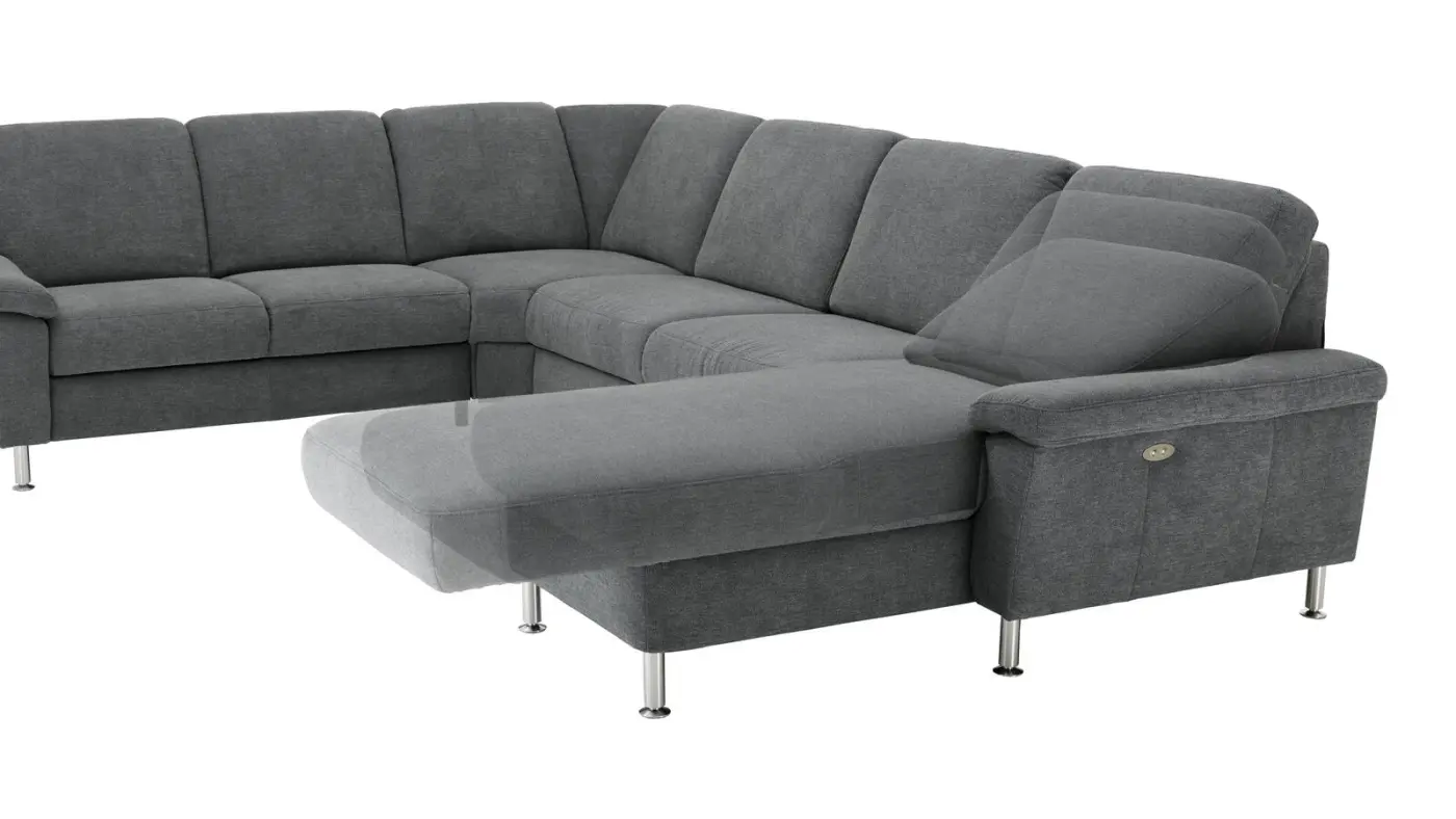 Zehdenick Polstergruppe mit Funktion  MM-ZE1129  Charly denim ca. 262 x 346 x 168 cm
