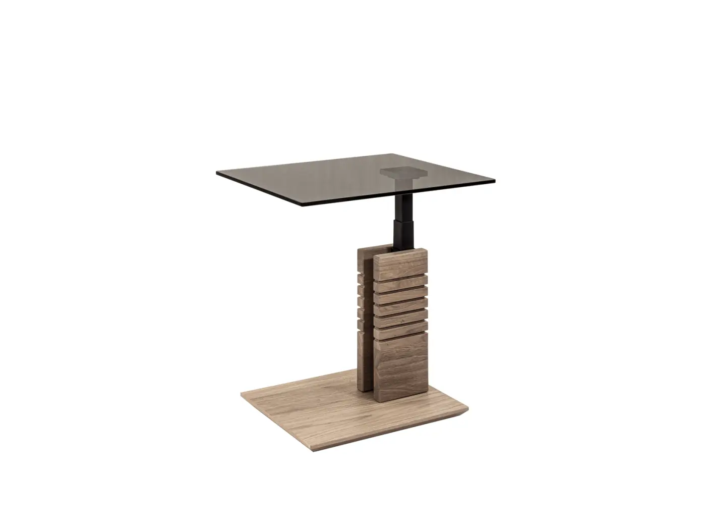 Vierhaus Beistelltisch 5653 Wildeiche furniert/Glas Parsol grau 
