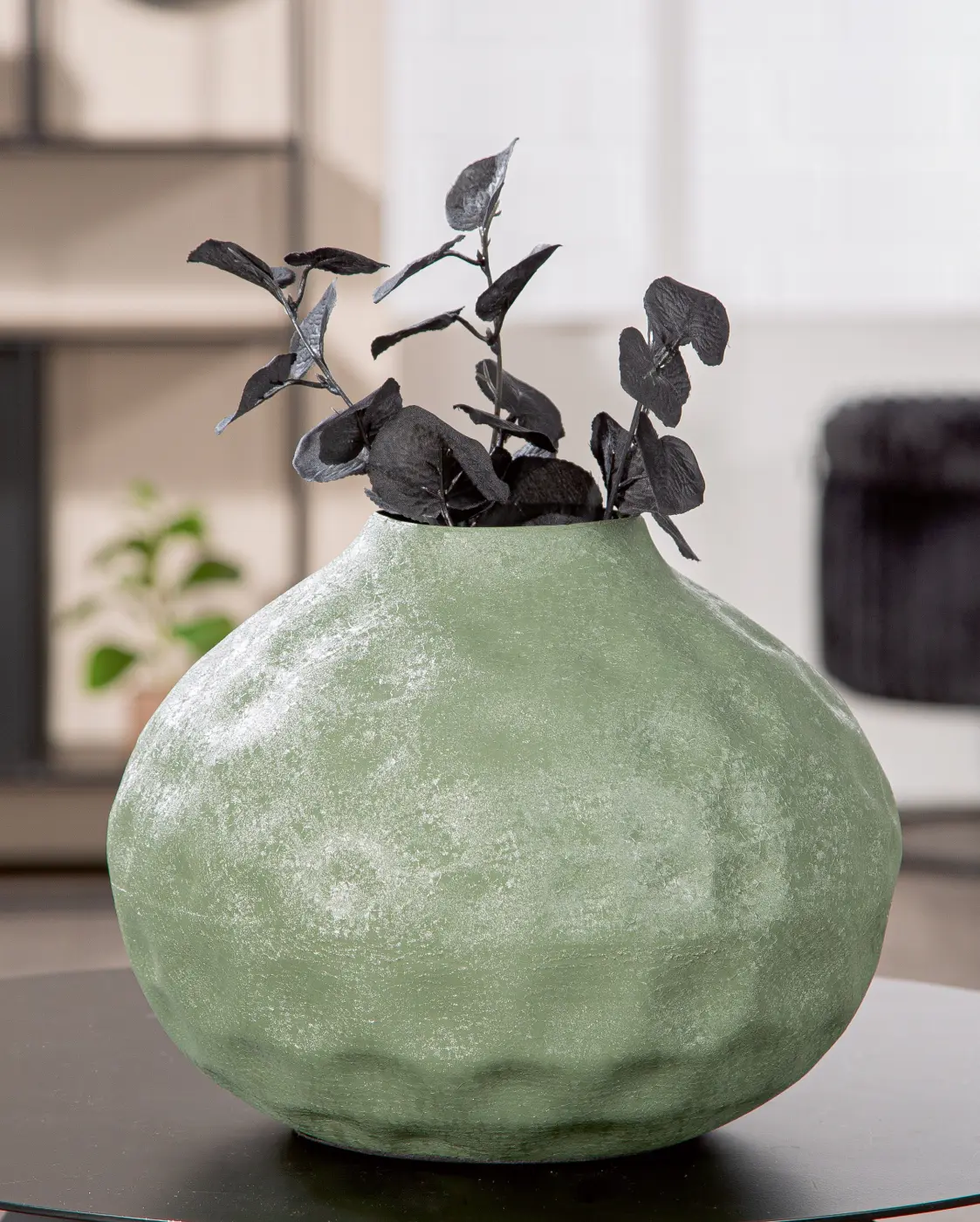 Gilde Vase "Verda" Eisen grün