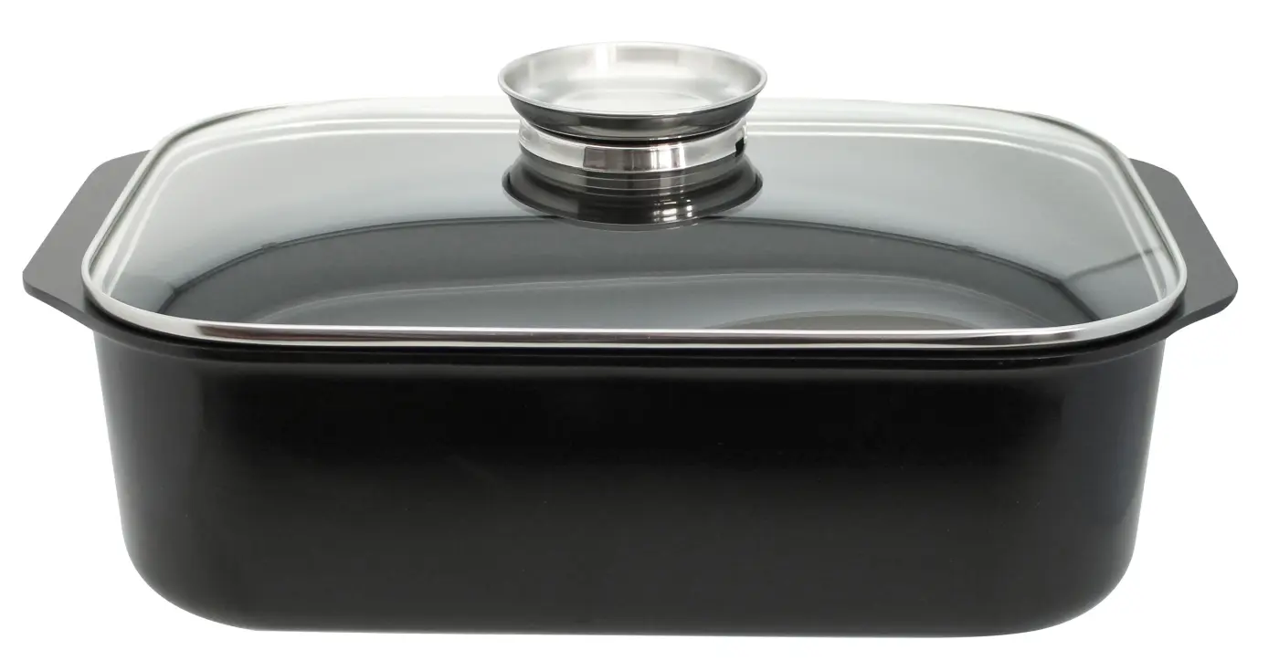 Elo Rechteckbräter mit Glasdeckel Rafinesse MetallEisen/Aluguss