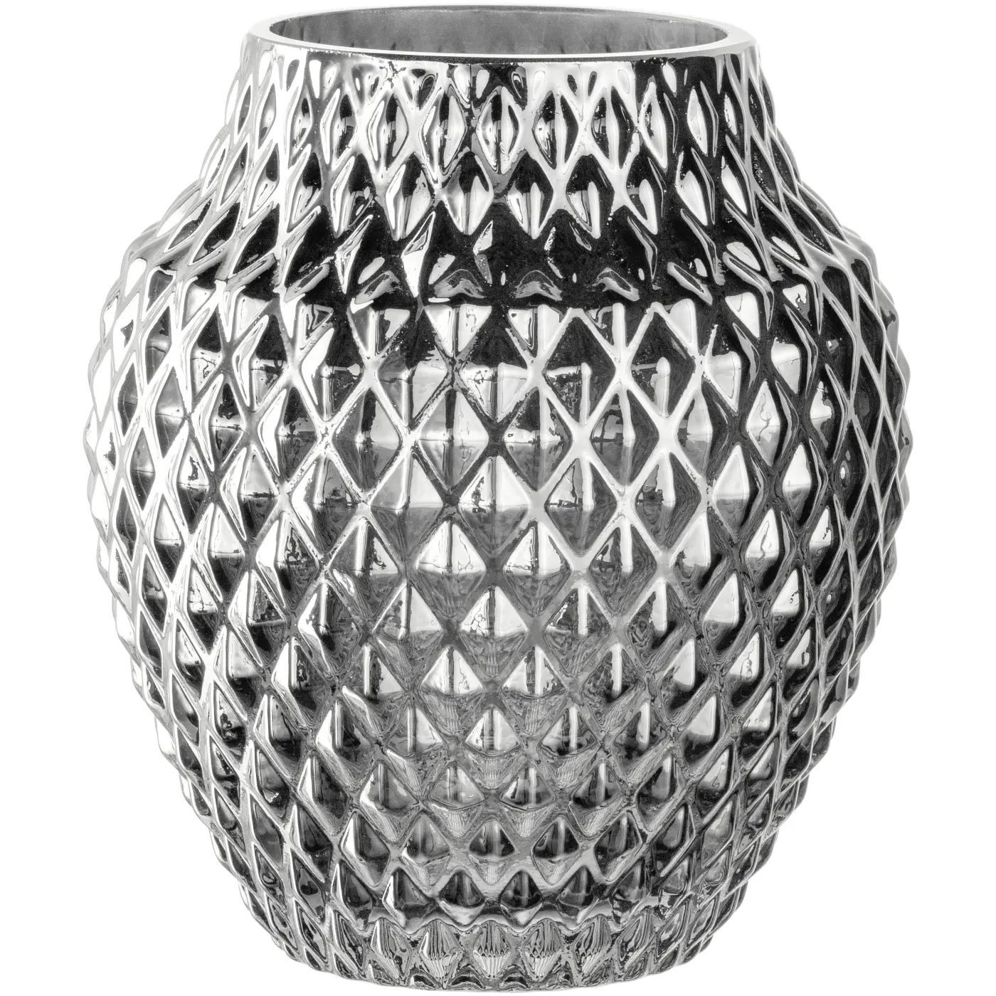 Leonardo Straußvase PALAZZO Kalk-Natron Glas silber