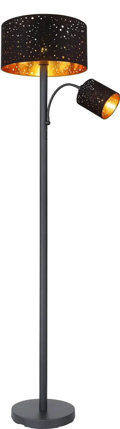 Interliving Stehleuchte Serie 9343 SchwarzMetallfarben