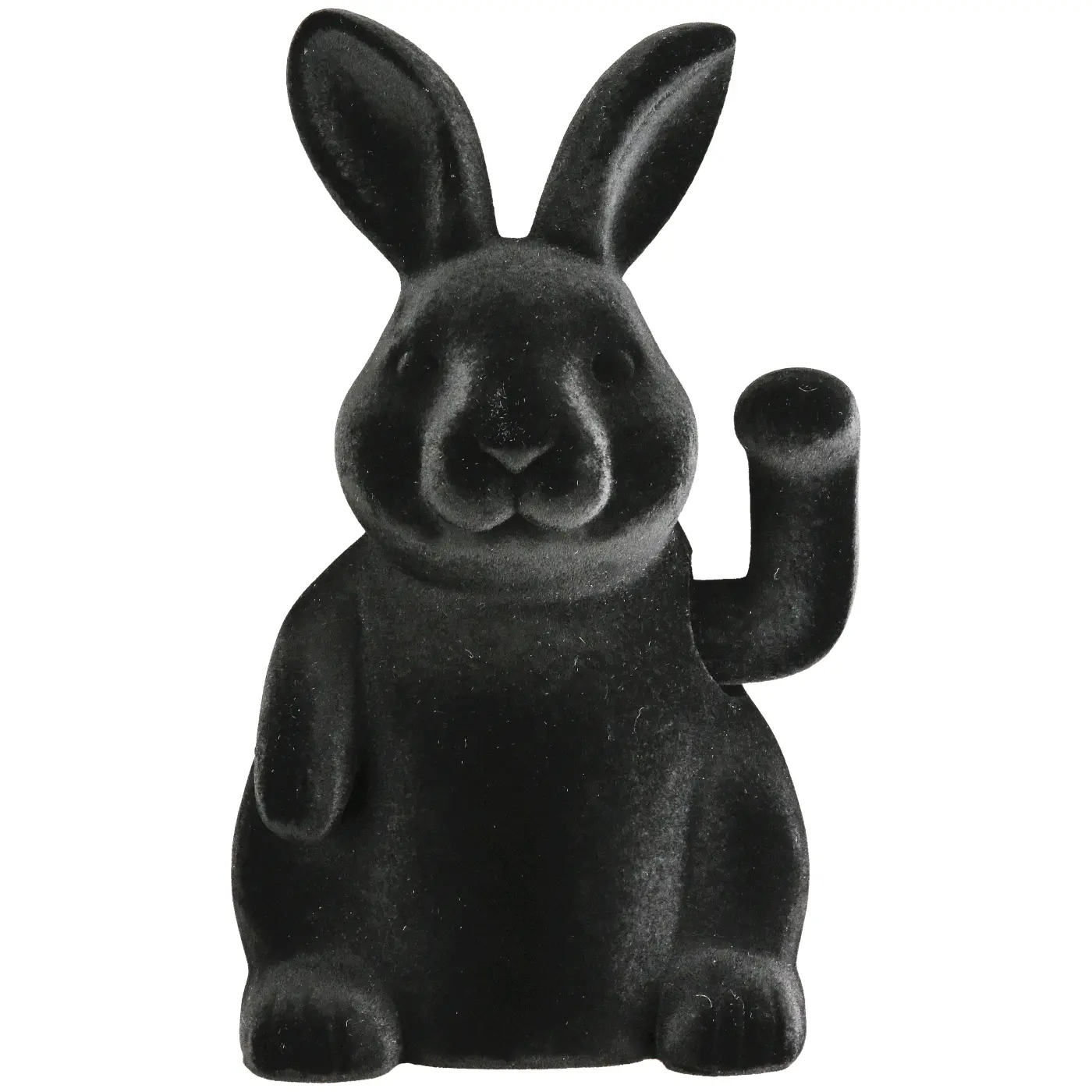 Gilde Figur Hase schwarz 19 cm Kunstharz