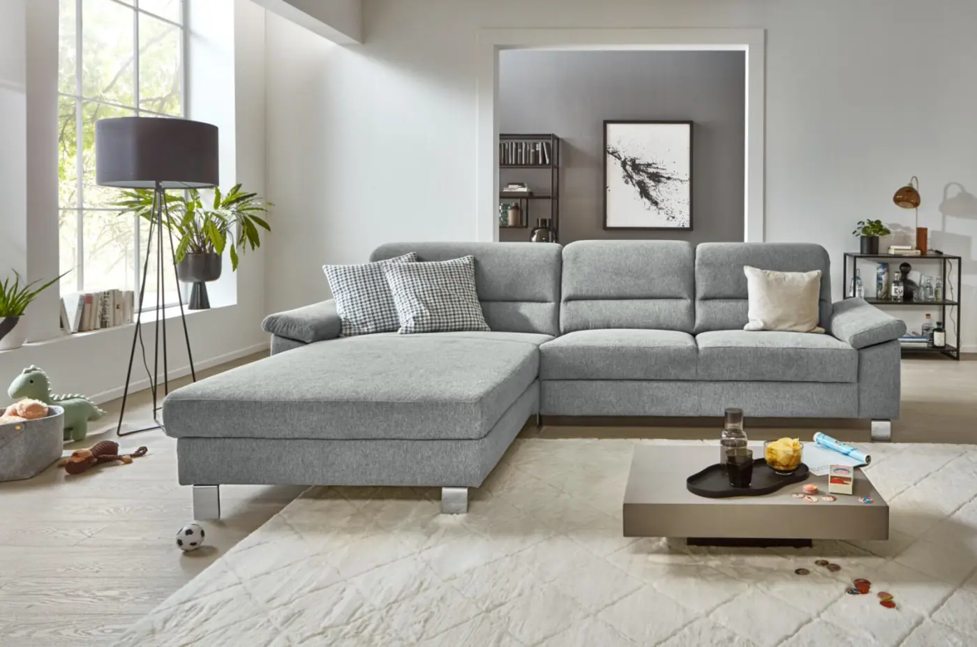 Dietsch Eckkombination 183 - Enjoy Select Mito grau ca. 280 x 185cm