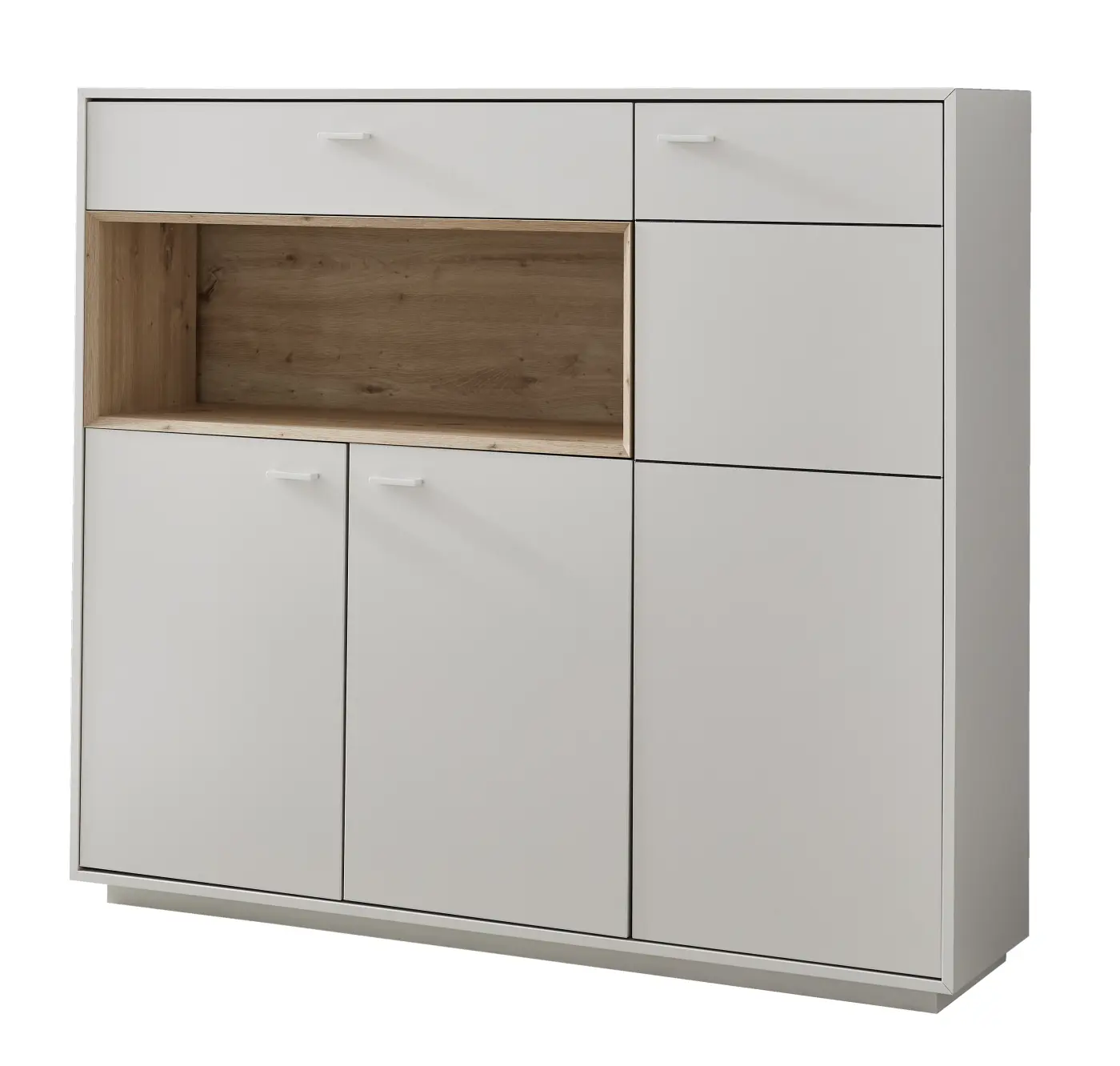 Ideal  Highboard Coruna /Kaschmir/Eiche Artisan ca. 138 x 124 x 37,2 cm(Ideal  Highboard Coruna)