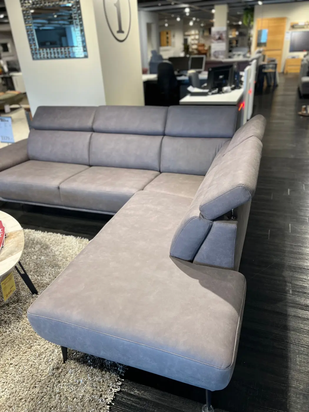 Dietsch  Eckkombination 153 - Moon graubraun ca. 270  x 220 cm