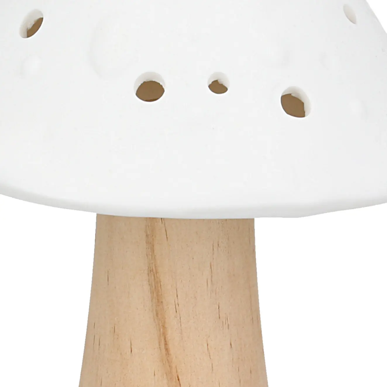 Gilde Handwerk LED-Dekopilz Sveppur Holz weiß 24.5 cm