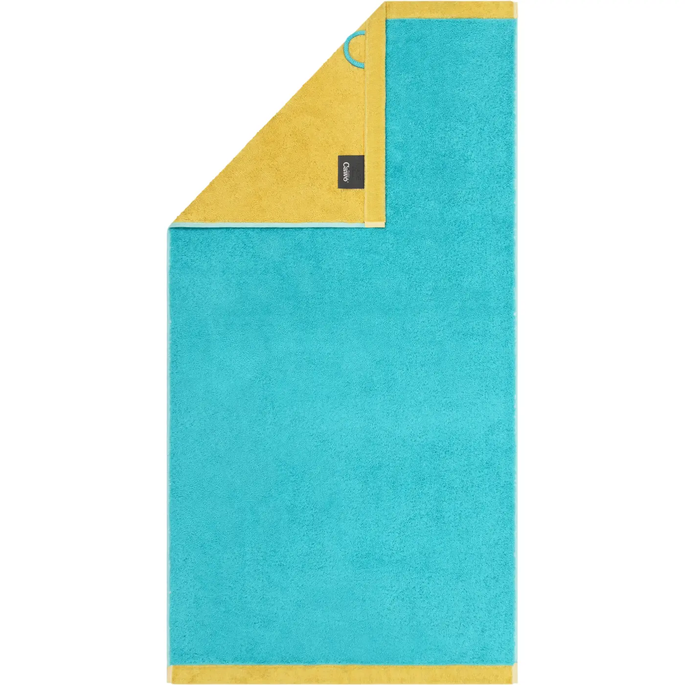 Cawö Handtuch Lifestyle Splash türkis/apricot 50/100 cm