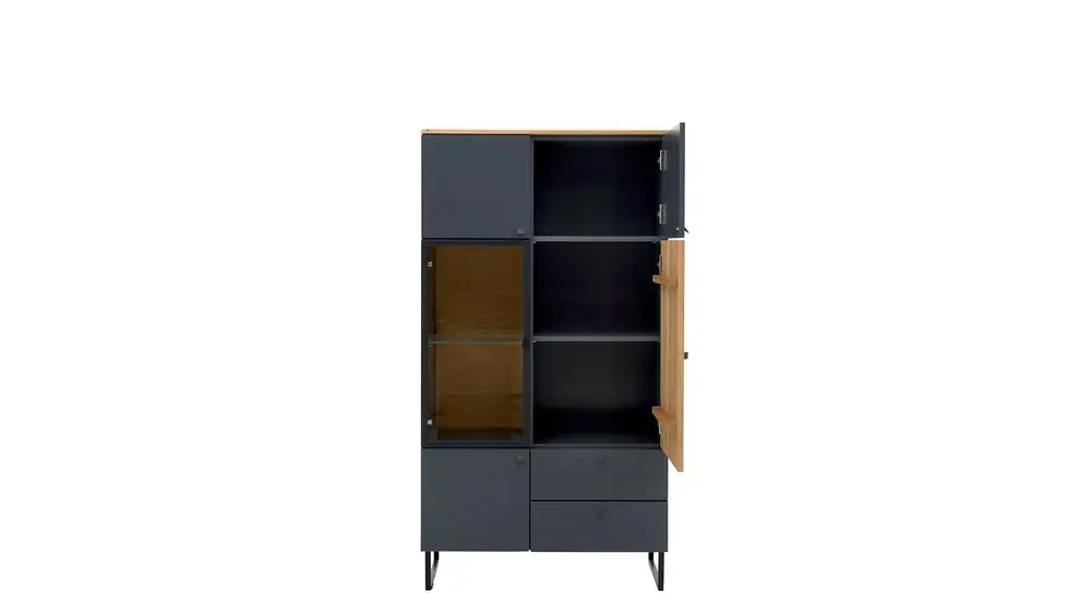 Interliving Highboard Serie 5605 quarzgrau/Charaktereiche ca. 86 x 158 x 42cm Interliving Highboard Serie 5605 quarzgrau/Charaktereiche ca. 86 x 158 x 42cm