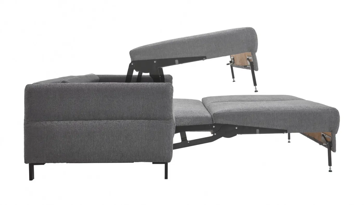 Restyl  Schlafsofa DL145 Doria  grau LF ca. 146 x 210 cm
