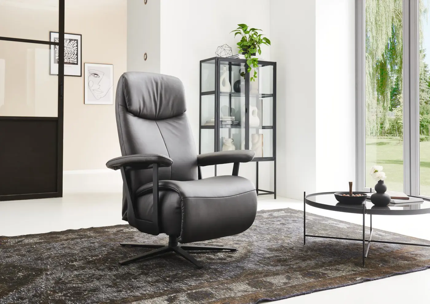 Himolla  Easy Swing 7387 Q2 grau 3 Motoren/HerzWaage