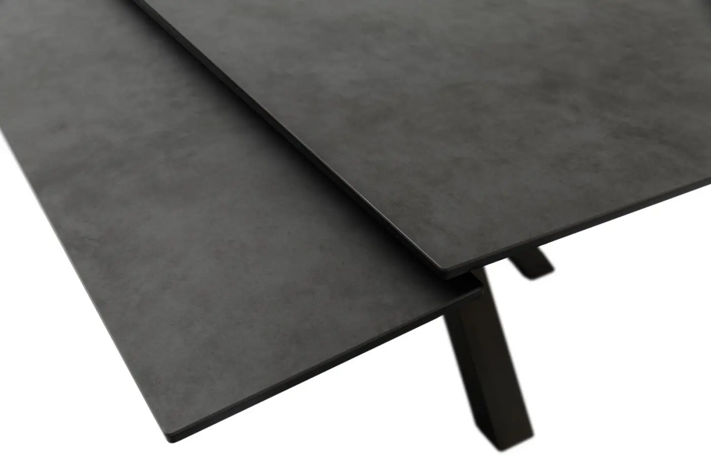 MCA Auszugstisch Pallini mit Längsauszug Keramik anthrazit/schwarz  150 x 76 x 90-150cm