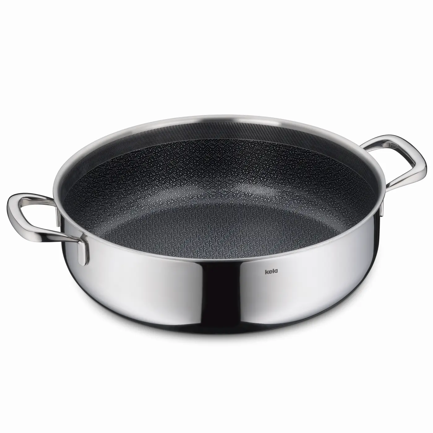 Kela Servierpfanne Flavoria Edelstahl 18/10 silber 8 cm 28cmØ 4,7l