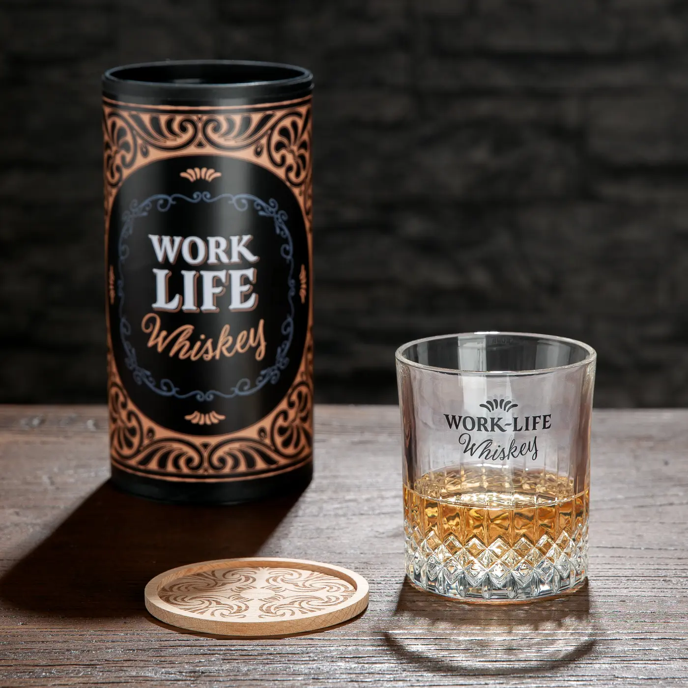 Gilde Set Whiskeyglas Work-Life klar H 9.7 x Ø 8.5 cm