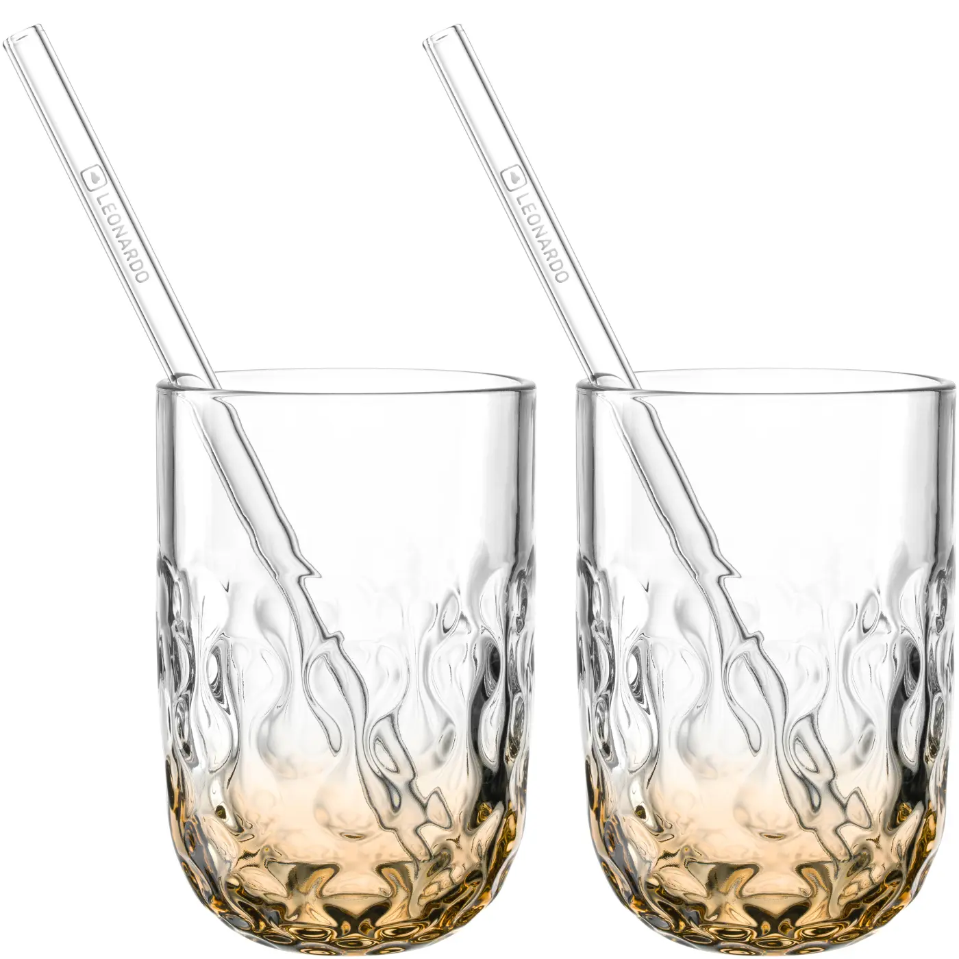 Leonardo 4tlg. Gläserset GOCCE orange 280 ml Kalk-Natron Glas