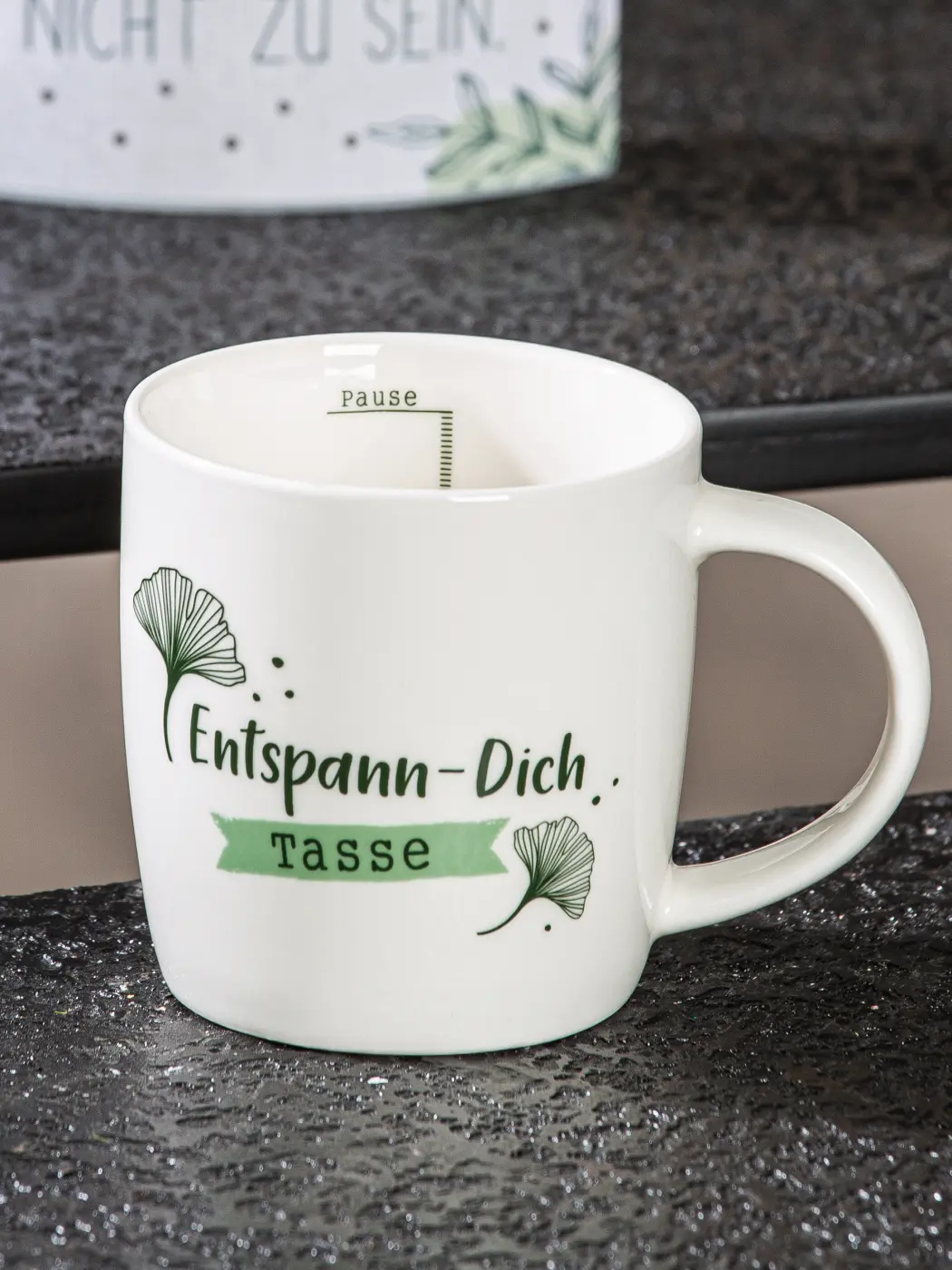Gilde Tasse/Becher "Entspann dich" weiß