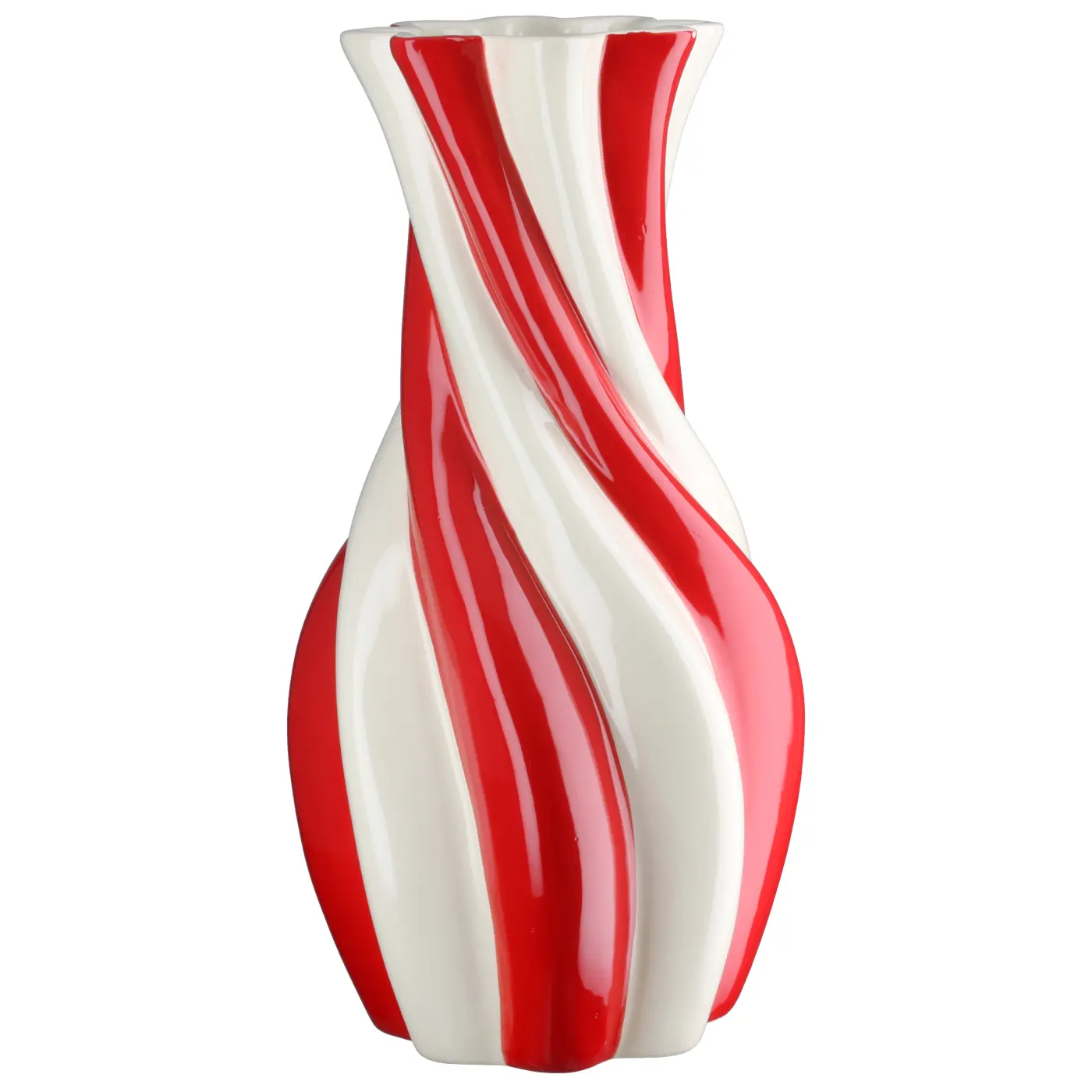Gilde Vase Candy creme, rot H 31.5 x Ø 16 cm