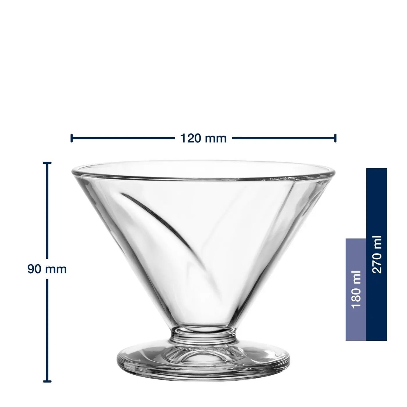 Leonardo Funktionsschale 2er Set CONO klar 180 ml 9,8 cm