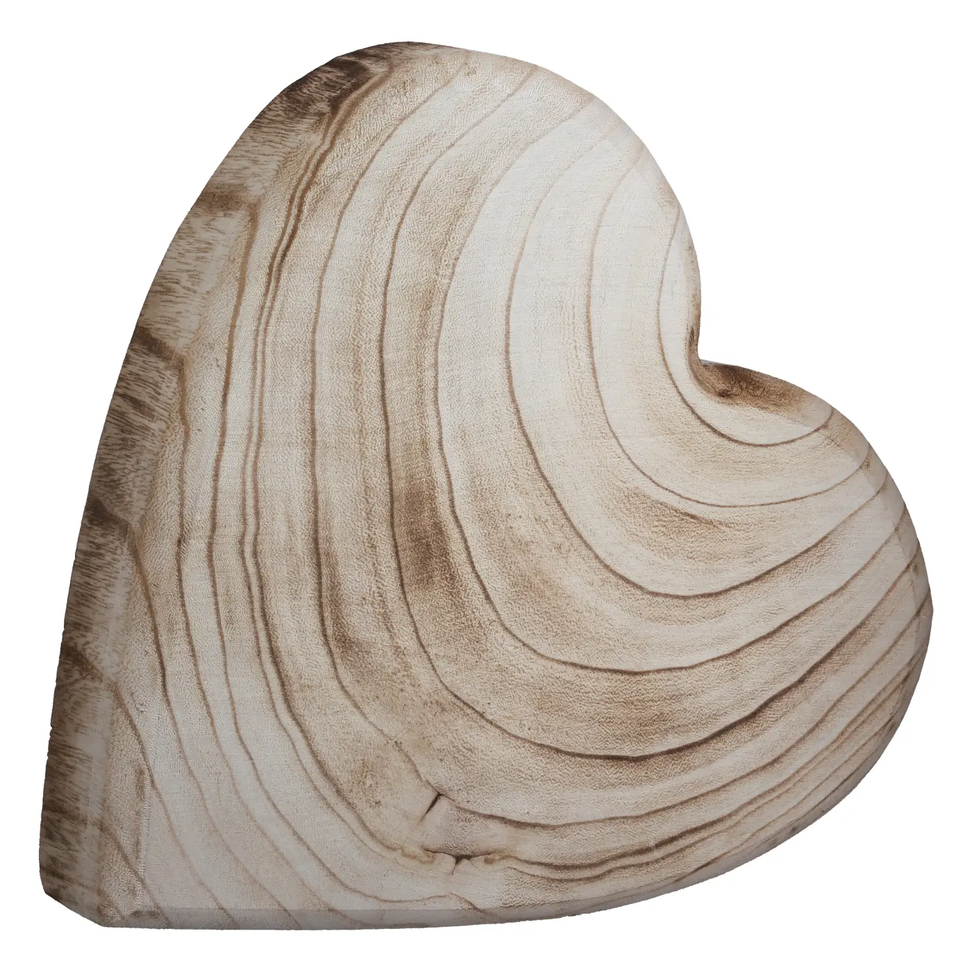 Gilde Dekoobjekt Herz naturfarben 40 cm Holz