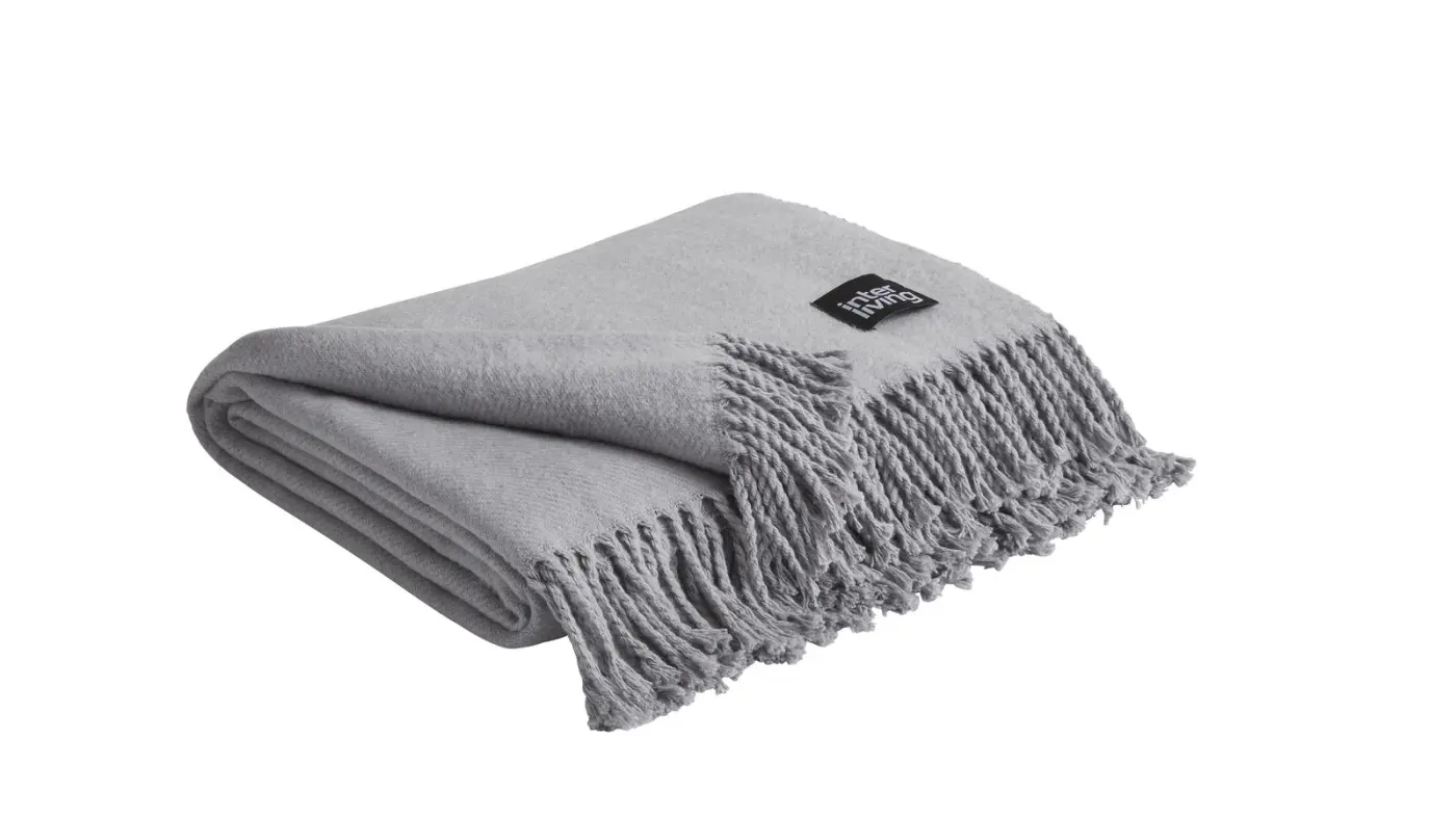 Interliving Wohndecke uni Serie 9109  silber 150x200 cm
