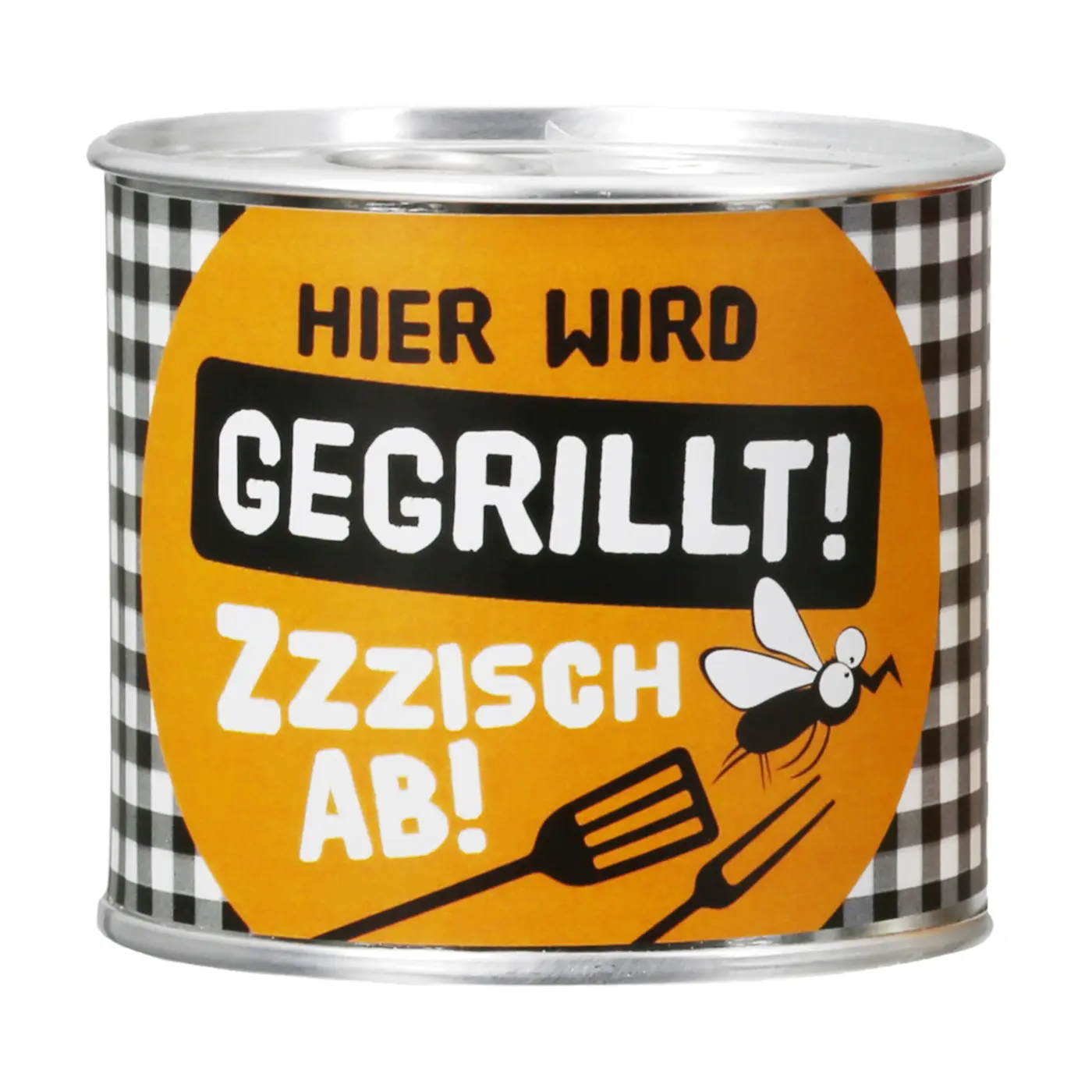 Gilde Duft - Kerzendose Grill - "Hier wird gegrillt! Zzzisch ab"