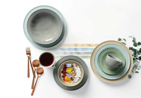 Seltmann Weiden Tafelservice Beat 12 tlg salbeigrün