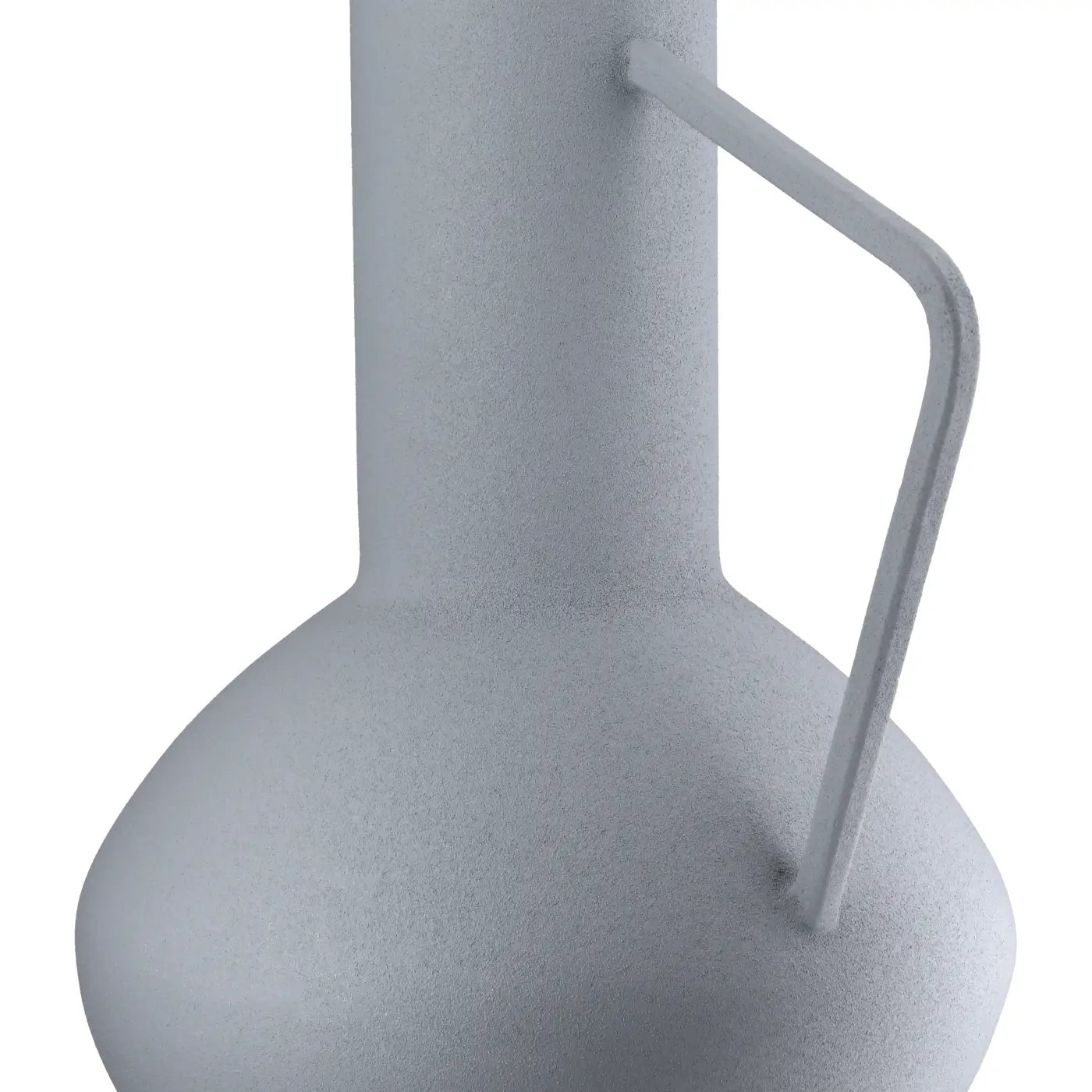Gilde Vase rund hellblau 22 cm Metall