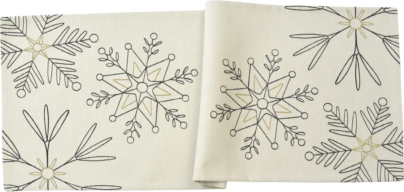 Sander Tischläufer Snowflakes creme 50 x 138 cm