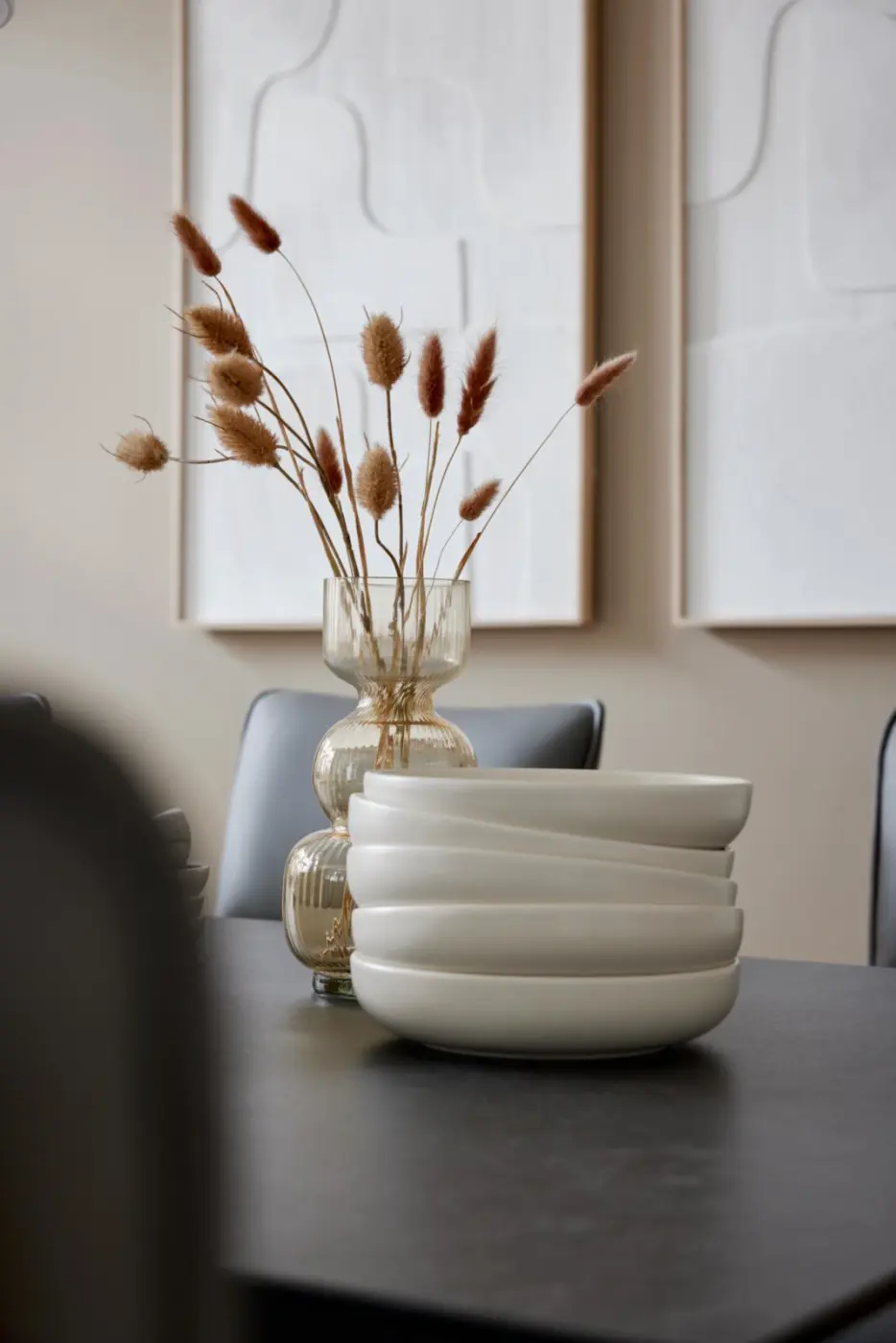 Interliving Esstisch mit Mitteleinlage Serie 5123 anthrazit ca. 220/340 x 100cm