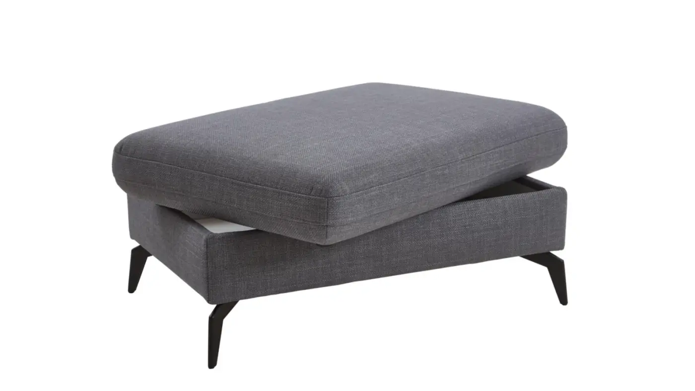 Sit & More Hocker mit Stauraum Morris grau ca. 103 x 47 x 69 cm