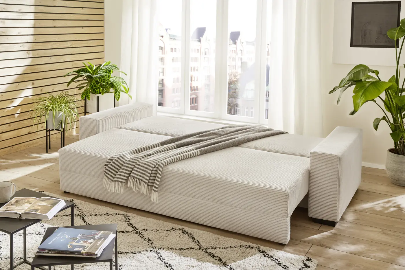 sun garden  Bigschlafsofa SO210 Trier Natur LF ca. 147 x 197 cm