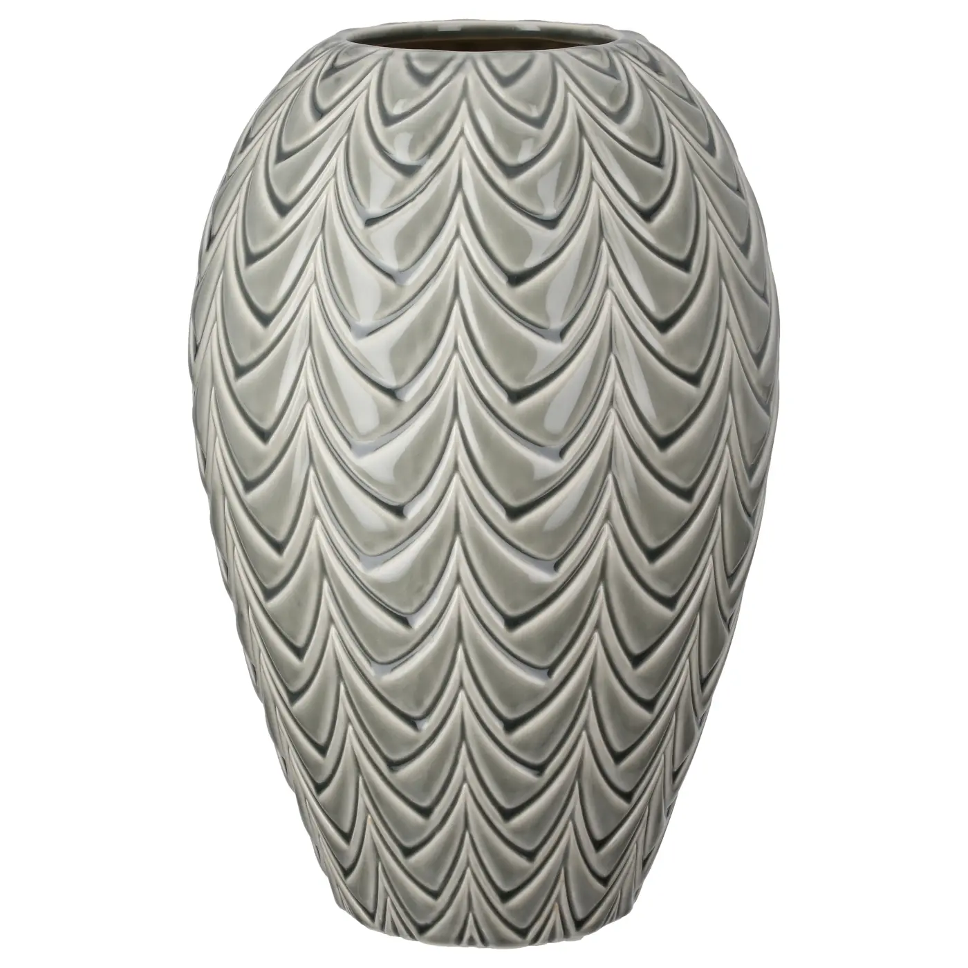 Gilde Vase bauchig grün 31 cm Keramik