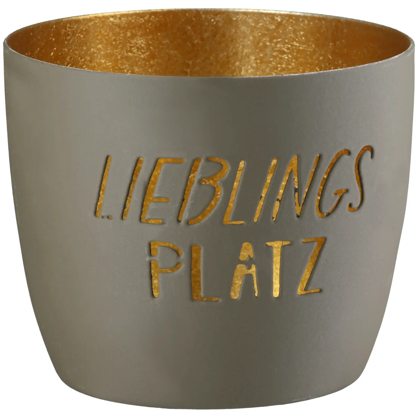 Gilde Windlicht Lieblingsplatz braun 8,5 cm Metall