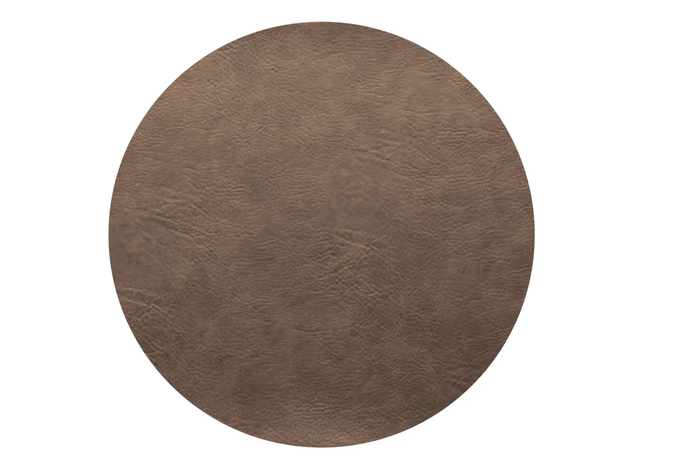 ASA Tischset vegan leather  nougat rund  38 cm