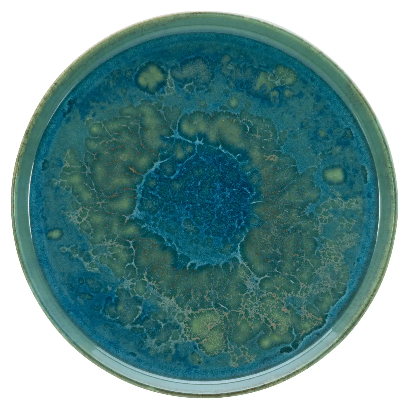 CreaTable Speiseteller Yuki Grün-blau glänzend  28 cm