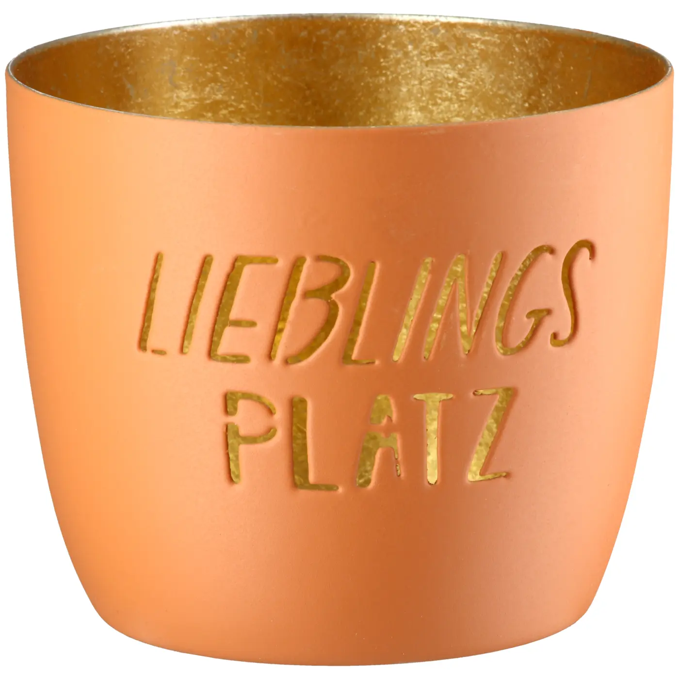 Gilde Windlicht Lieblingsplatz orange 8,5 cm Metall