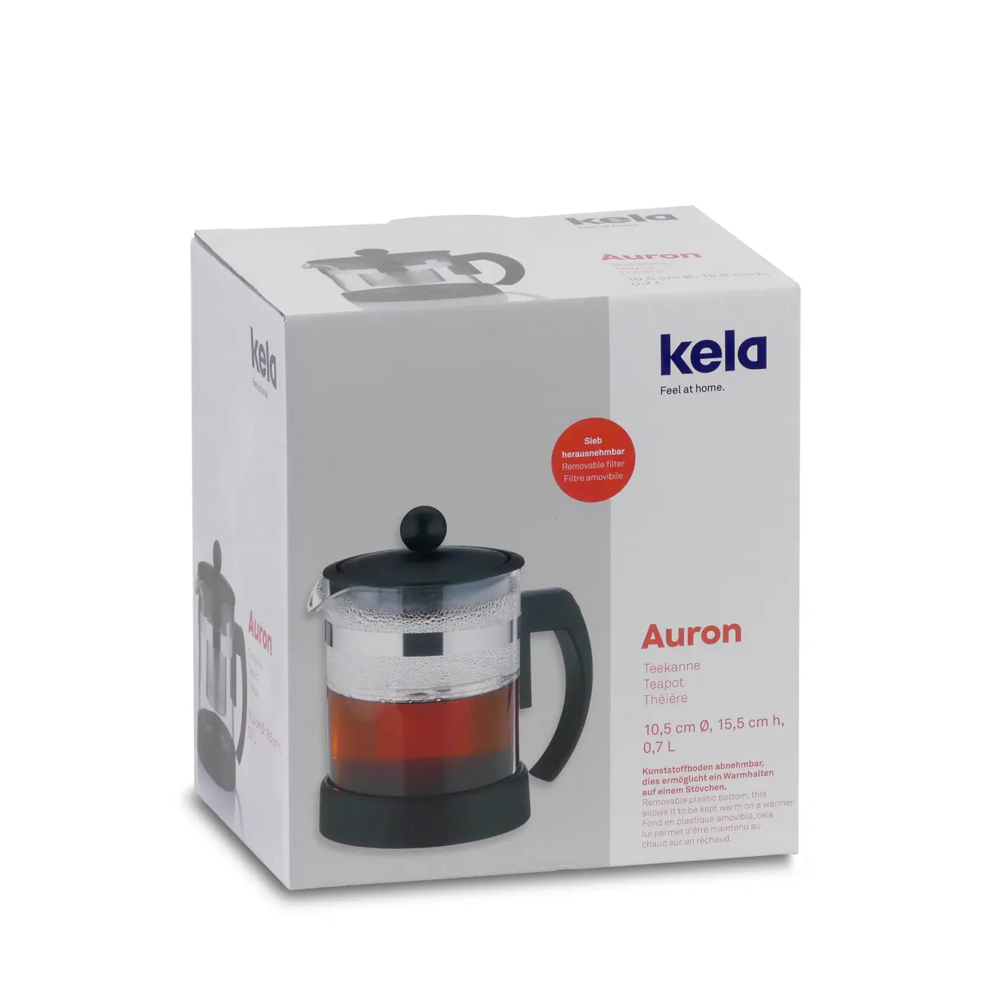 Kela Teekanne Auron schwarz 0,7 l