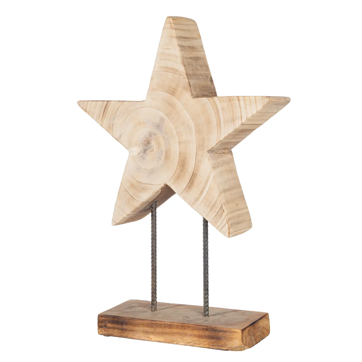 Gilde Standrelief "Stella" Holz naturfarben  L. 12 cm, B. 39 cm, H. 57 cm