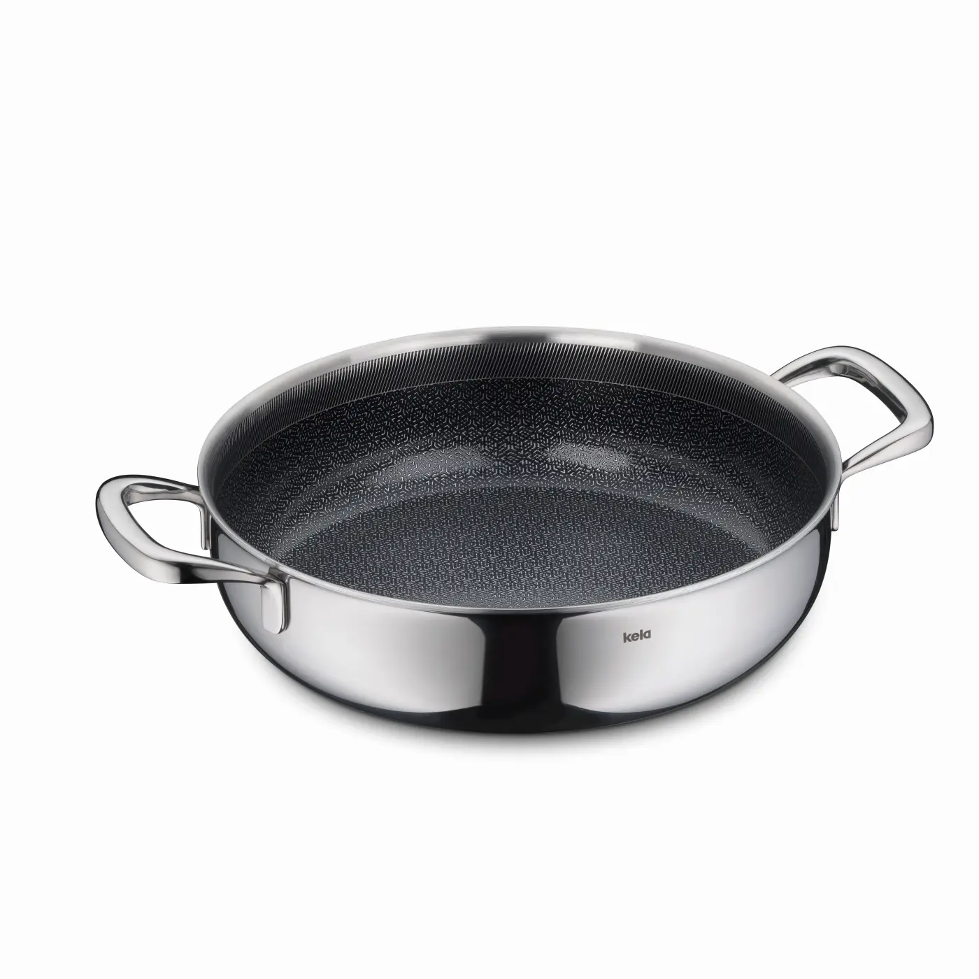 Kela Servierpfanne Flavoria Edelstahl 18/10 silber 6,5 cm 24cmØ 2,8l