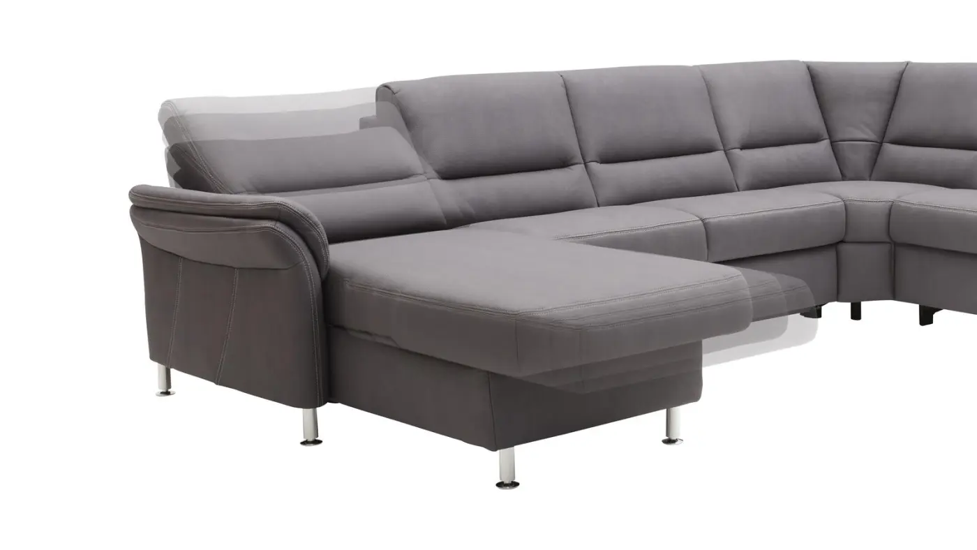 Zehdenick  Wohnlandschaft mit Funktion mammut grau ca. 173 x 330 x 262 cm