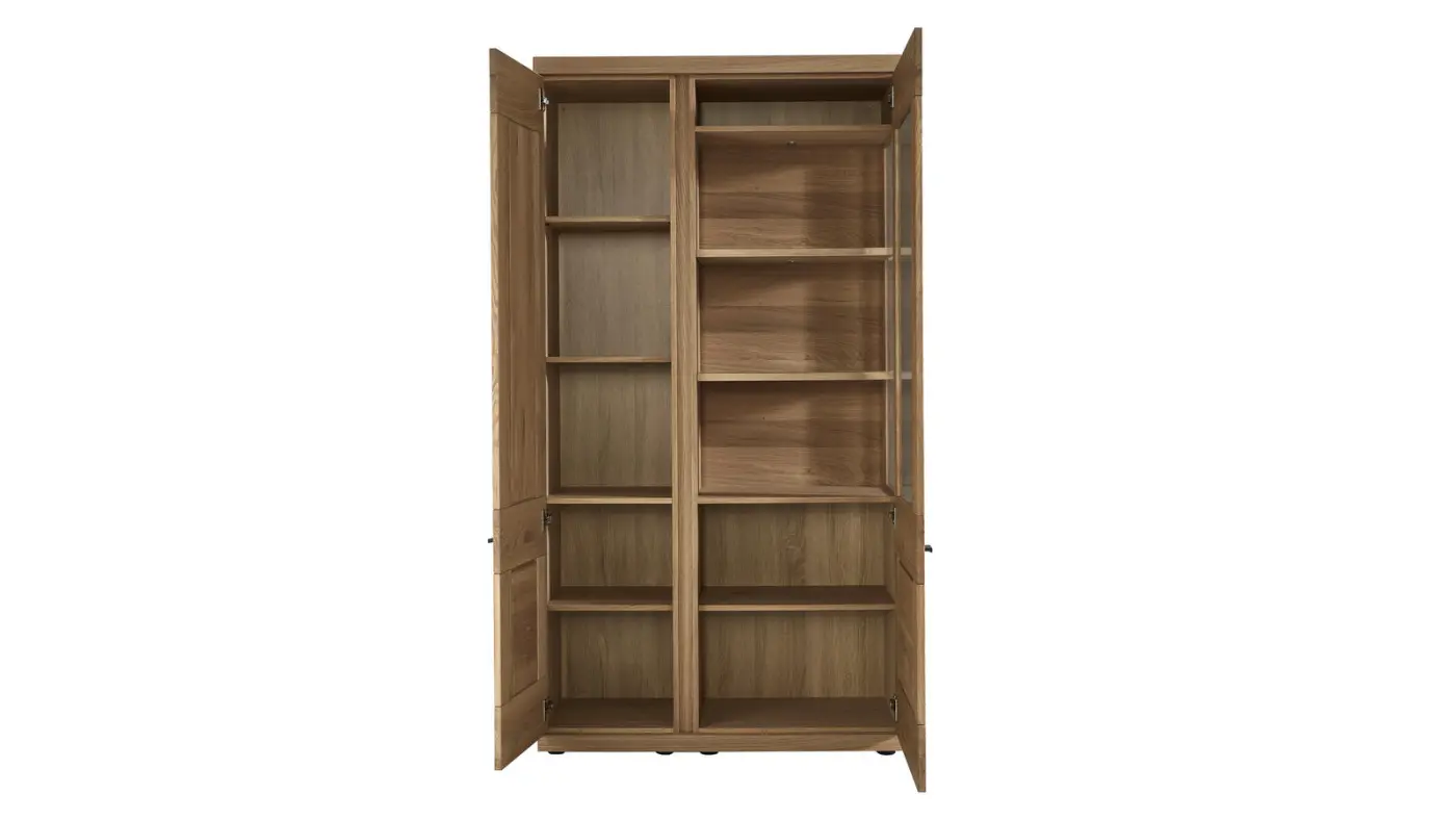 Venjakob Next Level 3000 Vitrine rechts mit Beleuchtung Wildeiche hell soft 105 x 199 x 43 cm