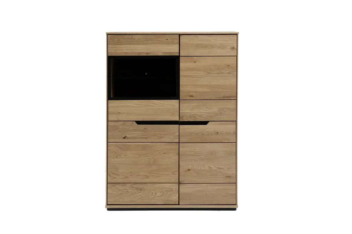 MCA Kombi-Highboard Araya Wildeiche massiv geölt ca. 93 x 130 x 41cm
