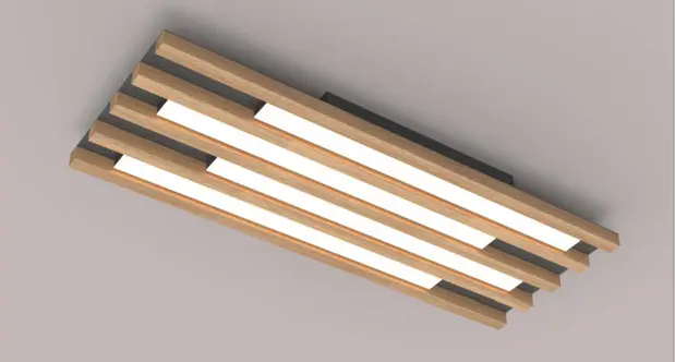 Interliving DeckenleuchteSerie  9347 holzfarbig