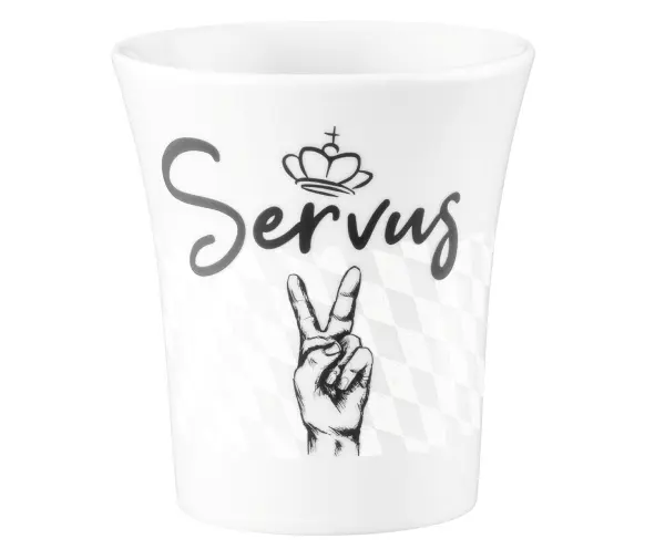 Seltmann Weiden Becher mit Henkel Diva "Servus"weiß 0,4 l