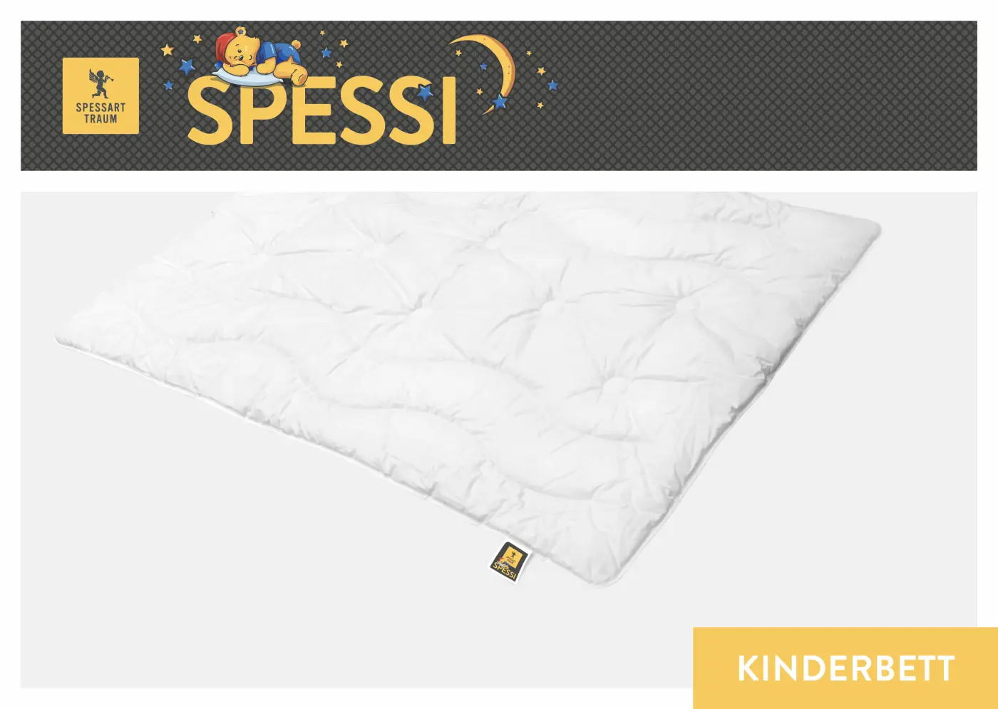 Spessarttraum Faserdecke, 100 x 135 cm, 175 g Baumwolle, Weiß