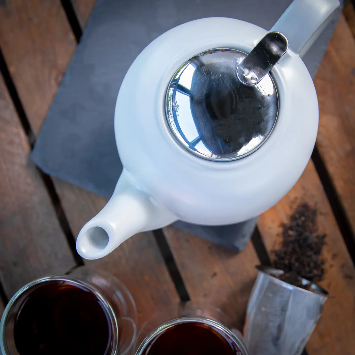Küchenprofi  Teekanne LONDON, 1,5 L weiß TEA Keramik, Edelstahl