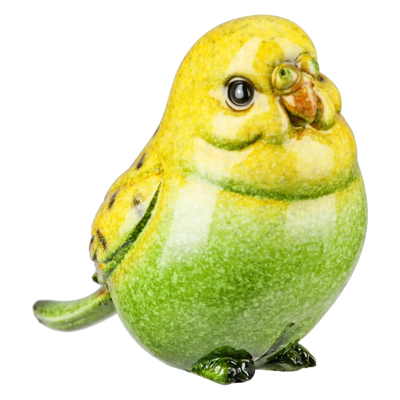 Gilde Figur Vogel  grün 8,5 cm Kunstharz