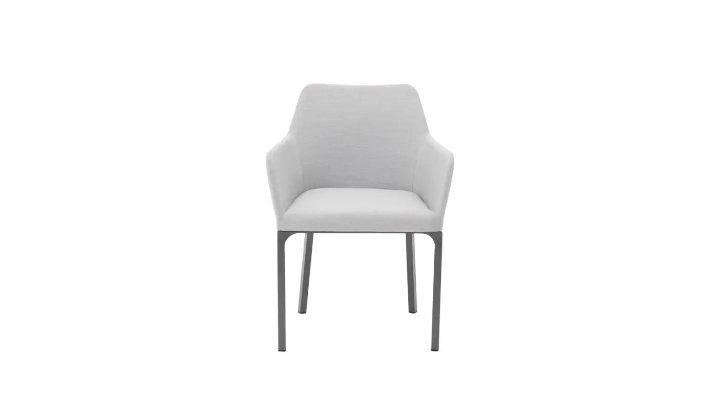 Interliving  Polsterstuhl IL 7003  hellgrau H / B ca. 81 x 62 cm